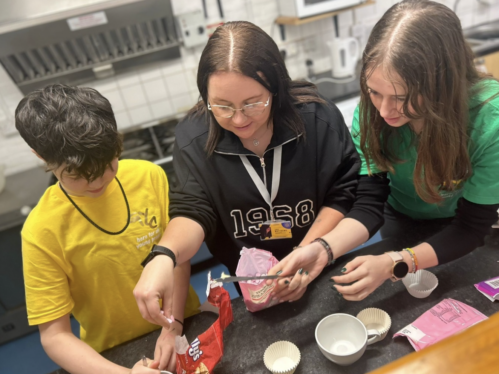 Picture of young people at Gillingham Youth Club cooking